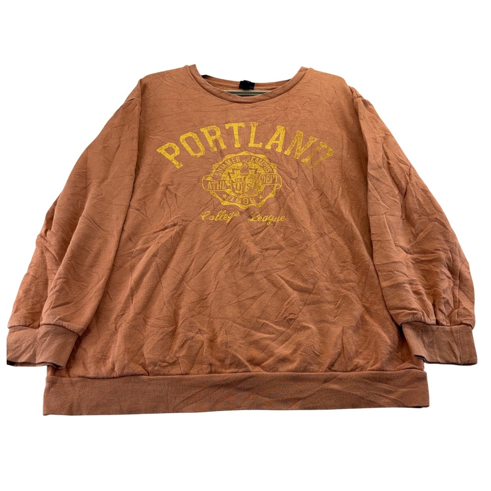 Art Class Sweatshirt Unisex XL 14/16 Orange Portland College League Graphic Crew